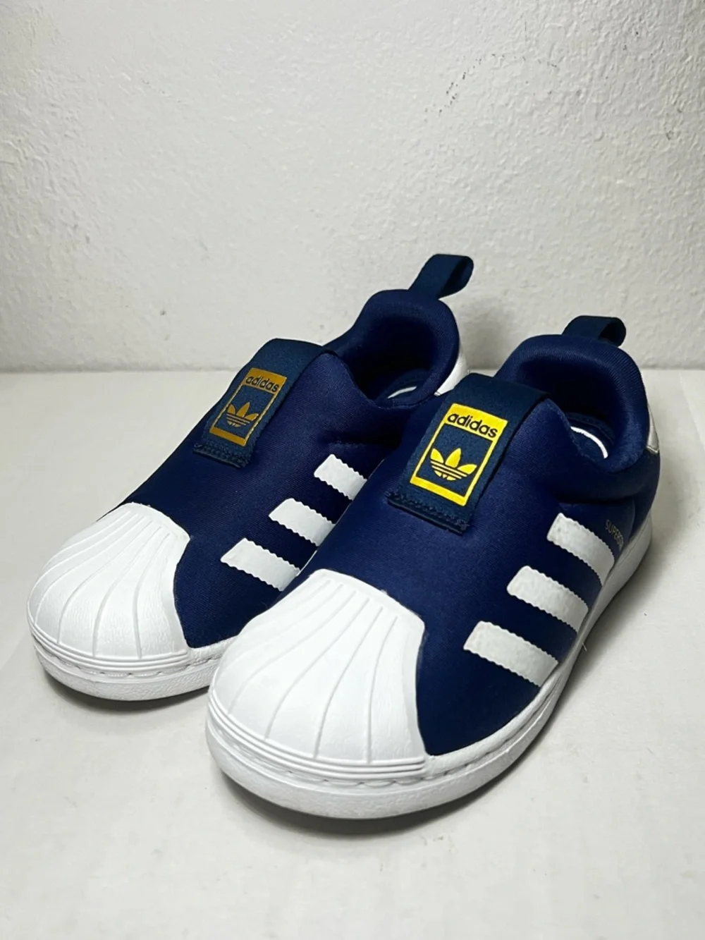 Adidas Superstar 360 Slip-On Shoes Kids 9.5 Blue White Unisex Casual Sporty